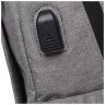 Серый текстильный мужской рюкзак с USB-разъемом Remoid 72999 - 4