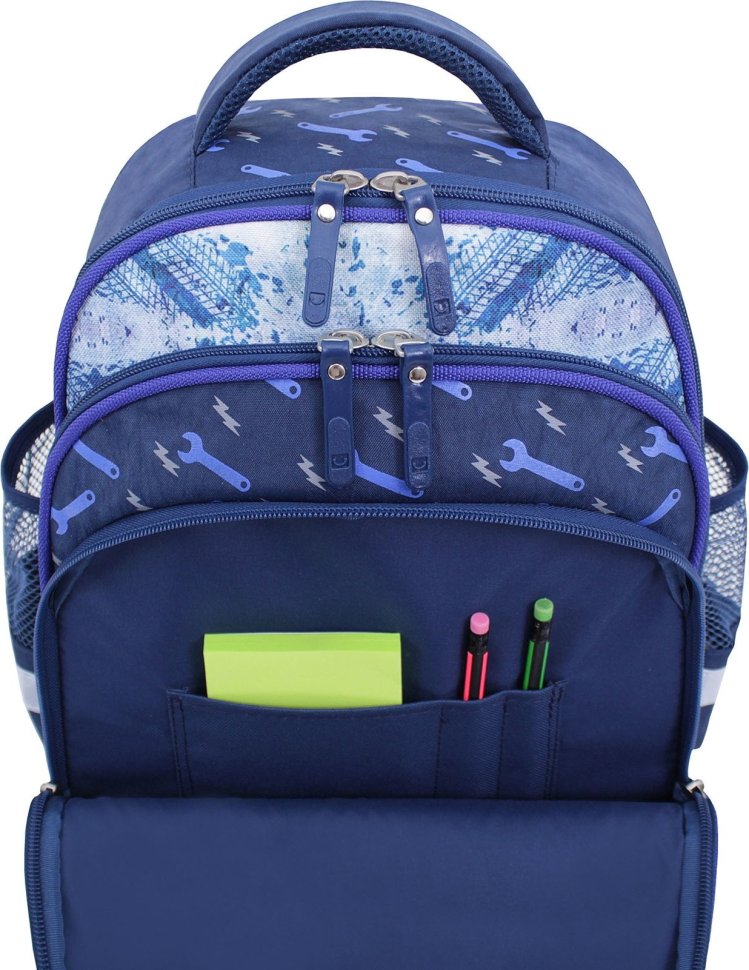 Школьный рюкзак для мальчиков в синем цвете с принтом Bagland (53699)