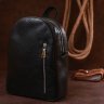 Компактный женский рюкзак из натуральной кожи черного цвета Shvigel (16317) - 7