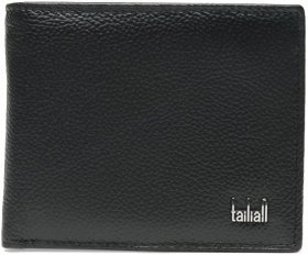 Чоловічий шкіряний гаманець чорного кольору без монетниці Tailian 65699