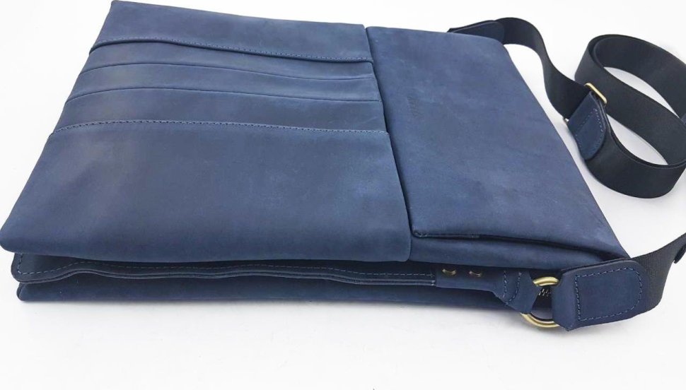 Большая вертикальная мужская сумка из винтажной кожи Крейзи VATTO (11841)