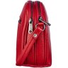 Фирменная женская сумка красного цвета из натуральной кожи Desisan (3136-4) - 2