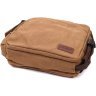 Мужская сумка-мессенджер из качественного текстиля коричневого цвета Vintage 2422205 - 3