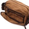 Мужская сумка-мессенджер из качественного текстиля коричневого цвета Vintage 2422205 - 4