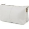 Белая женская сумка-клатч из натуральной кожи итальянского производства Grande Pelle (59099) - 3
