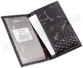 Лаковая черная обложка для документов KARYA (056-013)