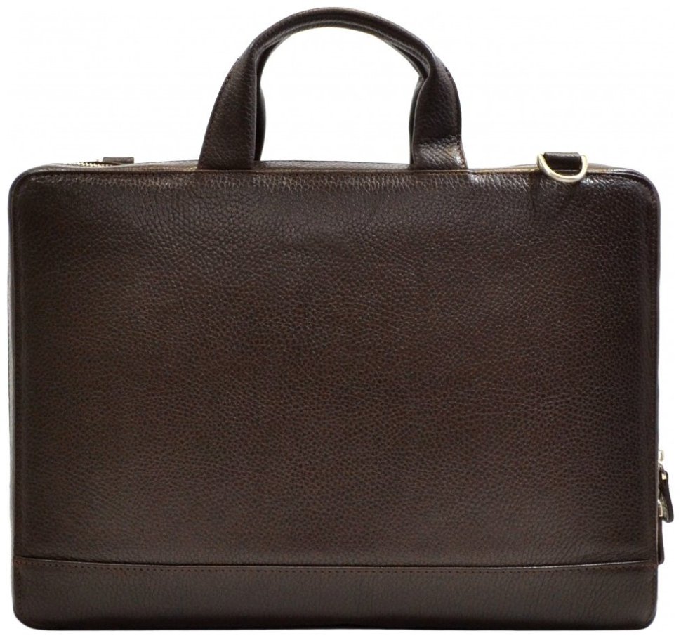 Большой мужской портфель из натуральной качественной кожи коричневого цвета Desisan 80000 modnotak фото №2