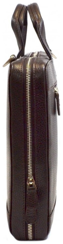 Большой мужской портфель из натуральной качественной кожи коричневого цвета Desisan 80000 modnotak фото №3