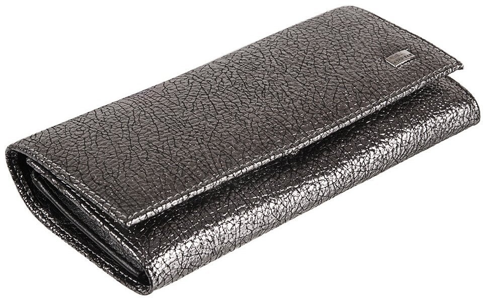 Серебристый женский кошелек из натуральной кожи с эффектом под трещинки Desisan 80200 фото №3 Серебристый женский кошелек из натуральной кожи с эффектом под трещинки Desisan 80200 modnotak фото №3