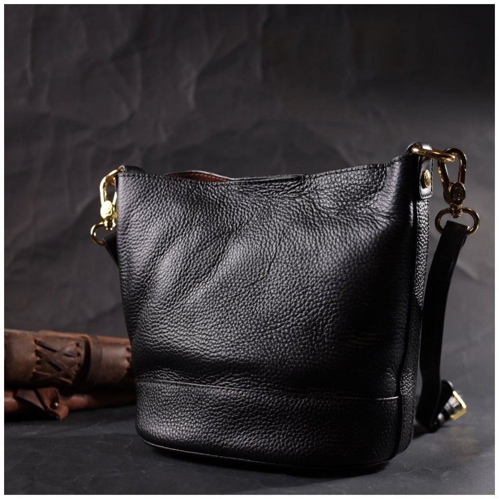 Повсякденна жіноча сумка з натуральної шкіри зі знімною косметичкою Vintage 2422363