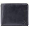 Маленький чорний чоловічий гаманець із високоякісної шкіри без застібки Visconti Francesca 70700 - 1