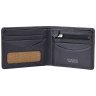 Маленький чорний чоловічий гаманець із високоякісної шкіри без застібки Visconti Francesca 70700 - 3