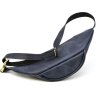 Темно-синяя винтажная сумка на пояс из натуральной кожи TARWA (21642) - 4