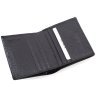 Компактний жіночий гаманець чорного кольору з лакової шкіри під рептилію ST Leather 70800 - 6