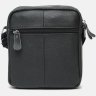 Чоловіча чорна шкіряна сумка-планшет на дві блискавки через плече Borsa Leather (15614) - 3