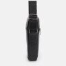 Средняя мужская кожаная сумка-планшет на плечо черного цвета Keizer 71600 - 4