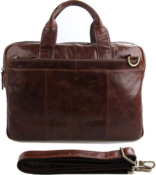 Деловая мужская сумка из натуральной кожи на два отделения VINTAGE STYLE (14210)