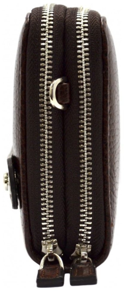 Мужская барсетка-клатч из зернистой кожи коричневого цвета с кистевым ремешком DESISAN 81800 фото №3 Мужская барсетка-клатч из зернистой кожи коричневого цвета с кистевым ремешком DESISAN 81800 modnotak фото №3