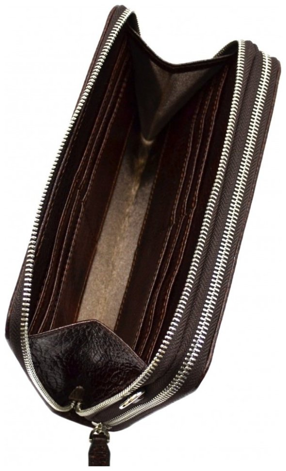 Мужская барсетка-клатч из зернистой кожи коричневого цвета с кистевым ремешком DESISAN 81800 фото №5 Мужская барсетка-клатч из зернистой кожи коричневого цвета с кистевым ремешком DESISAN 81800 modnotak фото №5