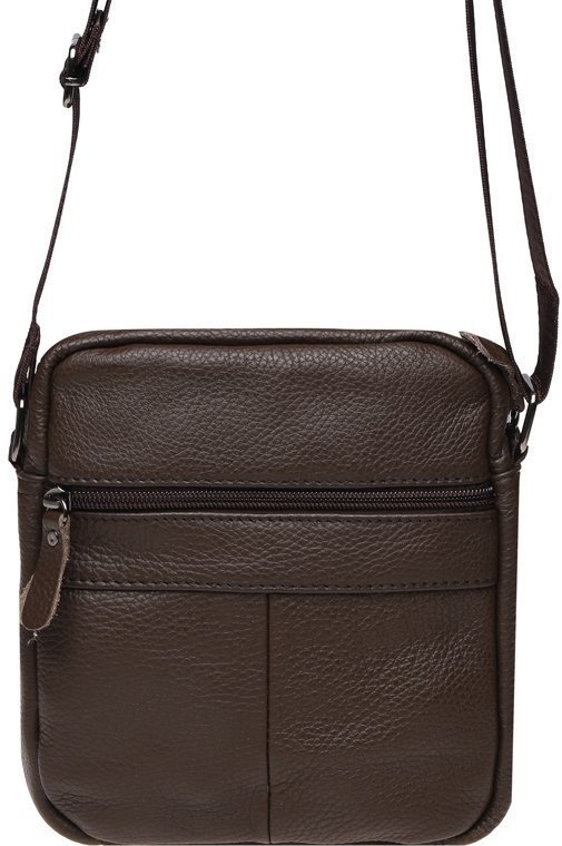 Наплічна чоловіча сумка в невеликому розмірі з натуральної шкіри Borsa Leather (15661)