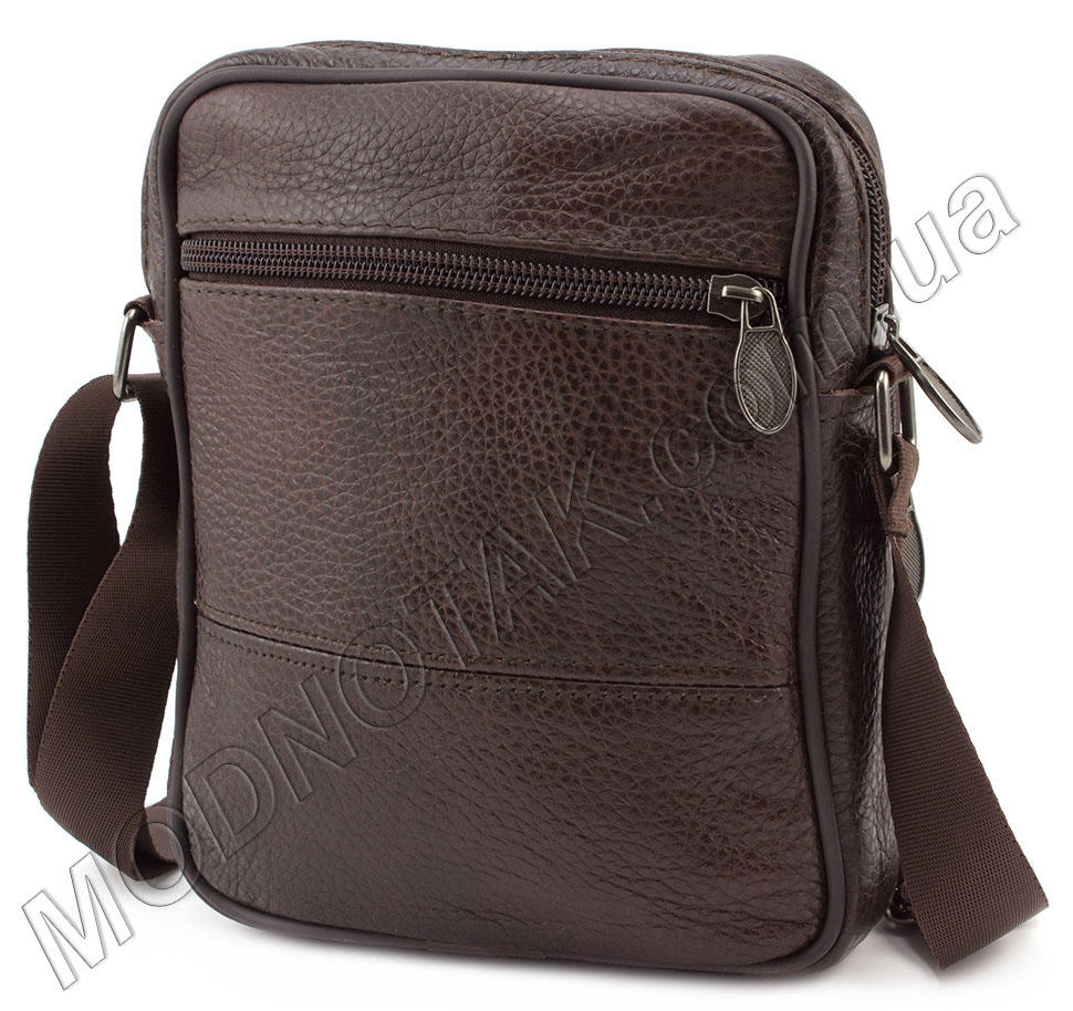 Небольшая мужская кожаная сумочка Leather Collection (10389)