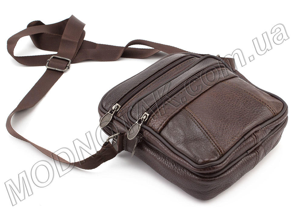 Небольшая мужская кожаная сумочка Leather Collection (10389)