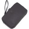Шкіряний чоловічий клатч-барсетка чорного кольору на дві блискавки HT Leather (62200) - 5