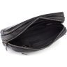Шкіряний чоловічий клатч-барсетка чорного кольору на дві блискавки HT Leather (62200) - 9
