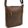 Небольшая мужская винтажная сумка через плечо из коричневой кожи TARWA (19668) - 4