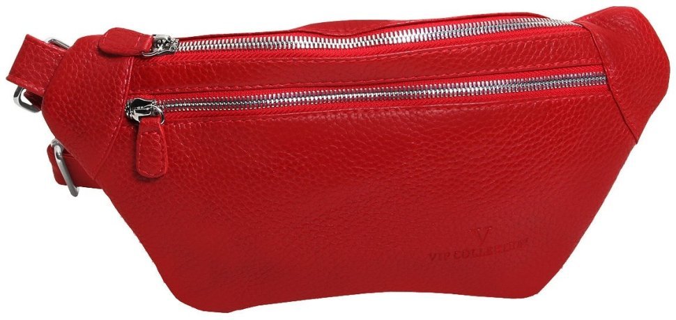 Женская сумка бананка красного цвета Vip Collection 102500 (кожа) фото №1 Женская сумка бананка красного цвета Vip Collection 102500 (кожа) modnotak фото №1