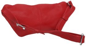 Жіноча сумка бананка червоного кольору Vip Collection 102500 (шкіра)