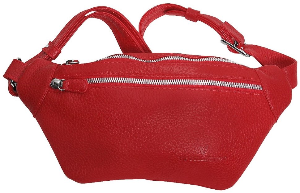 Женская сумка бананка красного цвета Vip Collection 102500 (кожа) фото №3 Женская сумка бананка красного цвета Vip Collection 102500 (кожа) modnotak фото №3