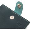 Добротне шкіряне портмоне зеленого кольору з хлястиком на кнопці Shvigel (2416469) - 3