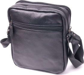 Стильная мужская сумка на плечо из натуральной зернистой кожи Vintage (2421398)