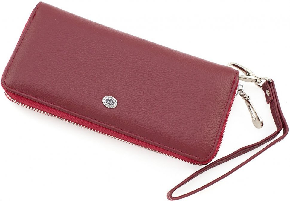 Шкіряний жіночий гаманець на блискавки ST Leather Accessories (17216)