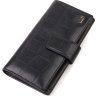 Універсальний великий гаманець із натуральної шкіри чорного кольору з тисненням CANPELLINI (2421836) - 1