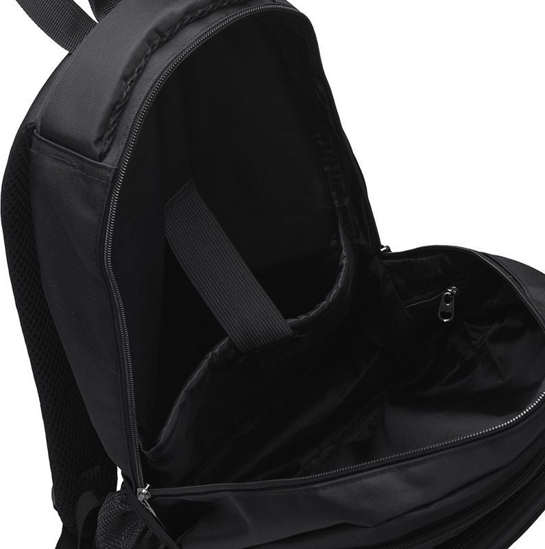Большой мужской рюкзак черного цвета из полиэстера с отсеком под ноутбук Jumahe (22136)