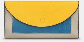 Яскравий жіночий гаманець із фактурної шкіри на кнопці Yoshi Y1252 CB 94400 (різнокольоровий)
