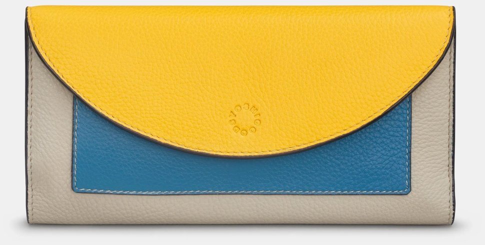 Яркий женский кошелек из фактурной кожи на кнопке Yoshi Y1252 CB 94400 (разноцветный) modnotak фото №1