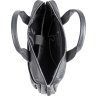 Мужская черная кожаная сумка для ноутбука с зернистой фактурой SHVIGEL (00975) - 7