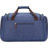 Красивая синяя дорожная сумка из плотного текстиля Vintage (20075) - 6