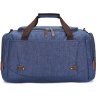 Красивая синяя дорожная сумка из плотного текстиля Vintage (20075) - 9