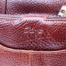 Вертикальна чоловіча сумка із фактурної шкіри коричневого кольору з ручками KARYA (2420886) - 7