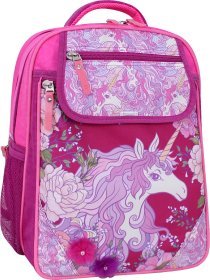 Якісний шкільний рюкзак із текстилю з єдинорогом Bagland (55500)