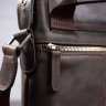 Мужская коричневая сумка-планшет на плечо из матовой кожи крейзи хорс SHVIGEL (2411093) - 10
