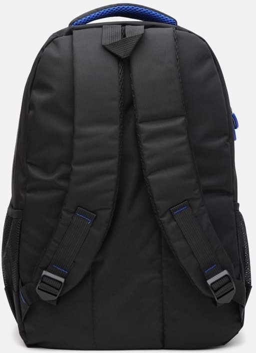Чорний чоловічий рюкзак з текстилю на три відділення Monsen (56400)