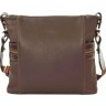 Наплечная мужская сумка коричневого цвета VATTO (12041) - 1