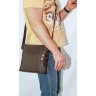 Наплечная мужская сумка коричневого цвета VATTO (12041) - 2