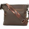 Наплечная мужская сумка коричневого цвета VATTO (12041) - 4