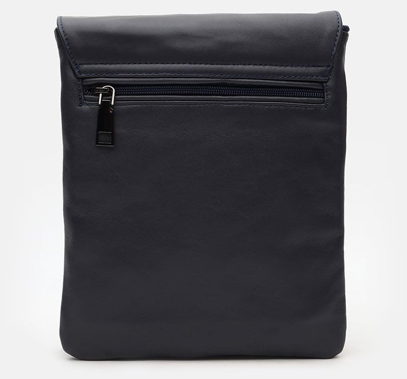 Чоловіча сумка планшет із натуральної шкіри з клапаном на магніті Ricco Grande синього кольору 96500 фото №3 Чоловіча сумка планшет із натуральної шкіри з клапаном на магніті Ricco Grande синього кольору 96500 modnotak фото №3